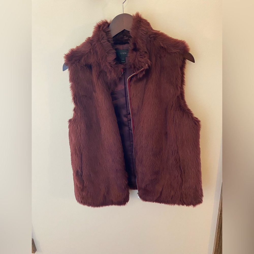 J. Crew Faux Fur Vest